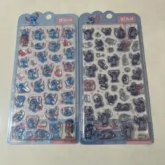 ディズニー スティッチ　ぷっくりシール　2枚セット