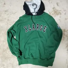 XLARGE グリーン ブラック パーカー