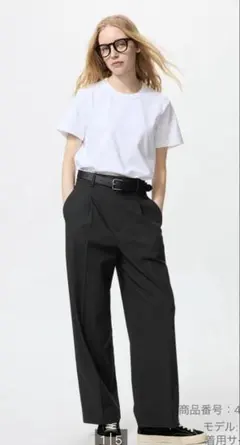 新品タグ付き⭐︎ユニクロ　タックワイドパンツMサイズ