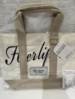 Herlipto mini tote トートバッグ 白 ルミネ タグ付 未使用 - メルカリ