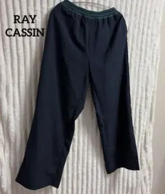 RAY CASSIN ワイドパンツ ネイビー ゴムウエスト　フリー