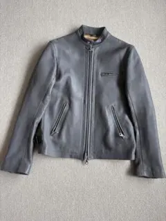 [美品]CINQUANTA グレーのシングルライダース サイズ44 Sサイズのサムネイル
