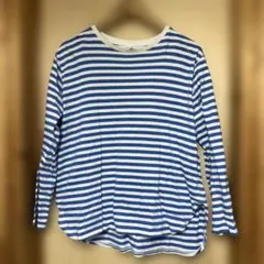 ユニクロ　ソフトコットンボーダーラウンドヘムT XL