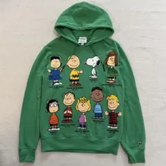 ラコステ×ピーナッツ　オールスター　パーカー　スヌーピ　チャーリーブラウン　緑