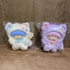 キキララ　きぐるみマスコットキーホルダー　ねこ　リトルツインスターズ