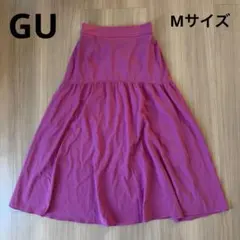 GUティアードロングフレアスカート ピンク Mサイズ