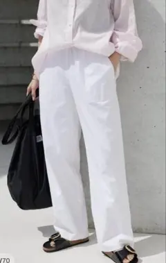 SLOBE IENA リネンレーヨンイージーパンツ　36サイズのサムネイル