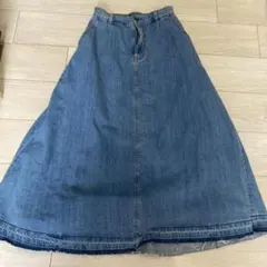 GUデニムフレアスカート