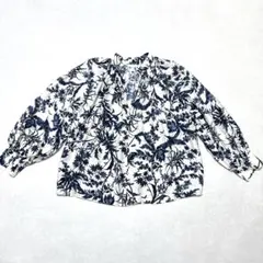 H&M トワルドジュイ風 ボタニカル柄 ブラウス L 総柄　花柄　鳥のサムネイル