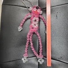 ビーズ製　ピンクパンサー　ハンドメイド