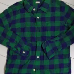 GU ジーユー キッズ チェックシャツ 140