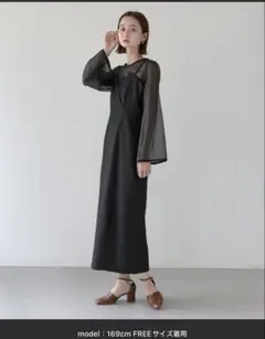 CLEIO⌇ 【入卒式／セレモニー】タイトキャミワンピース シースルーセット