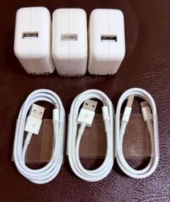 【３個セット】Apple純正10W USB Power Adapter ケーブル