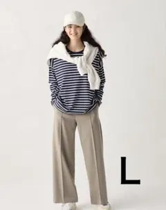 UNIQLO ブラッシュドジャージーワイドパンツ　Ｌサイズ