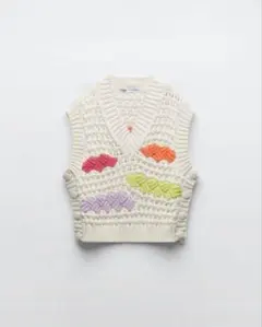 ZARA カラフル ニットベスト