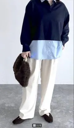 【LEPSIM】コクーンパンツ・イージーパンツ・アイボリー