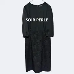 SOIR PERLE/ ブラックフォーマル 花柄ワンピース/ドッキング/2926