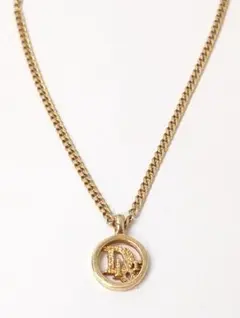 ChristianDior クリスチャンディオール ネックレス ロゴ ゴールド