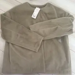 UNIQLO ノーカラージャケット XL ベージュ