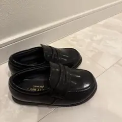 キッズ フォーマルシューズ 黒 合成皮革