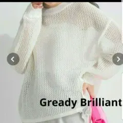 Gready Brilliant ギマメッシュクルーニット ホワイトのサムネイル