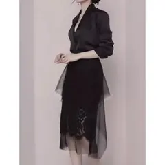 美品 レース チュールスカート