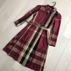 古着　レトロ　ヴィンテージ　昭和　大柄チェック柄ワンピース♡