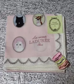 LADURÉE 動物柄 ピンクハンカチ