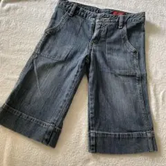 ハッシュアッシュ ブルーデニム ハーフパンツ