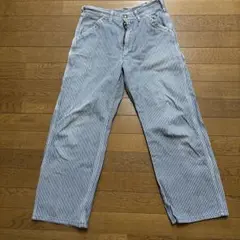Lee ストライプ ワークパンツ　ヒッコリー