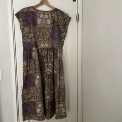 花柄パッチワークワンピース