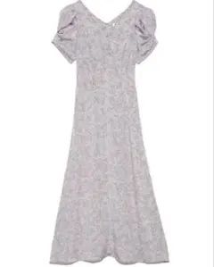 SNIDEL バリエーションプリントパフスリワンピース