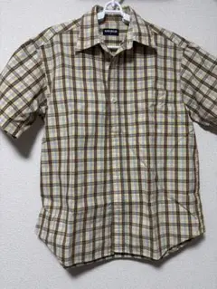 90s 00s 紺タグ　オールドユニクロ UNIQLO チェック 半袖シャツ