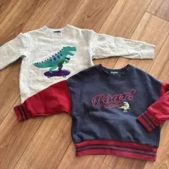 kladskap 100センチ　恐竜トレーナー2枚セット