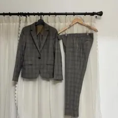 美品n-line Precious 2点セット9号 洗えるストレッチ素材 格子柄