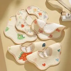 ベビー　スタイ　よだれかけ　5枚セット　厚手ガーゼ