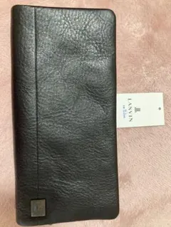 LANVIN ブラック レザー 長財布