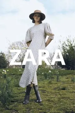 ZARA 花柄ワンピース XS 春 ロングワンピース