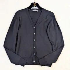 極美品　現行　ジョンスメドレー　カーディガン　定番　ウール　ネイビー　紺　L JOHN SMEDLEY（ジョンスメドレー） 24G Vネックカーディガン