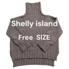Shelly islandタートルネックニットプルオーバーローゲージ　サイズ:F