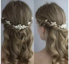 ヘアピン　結婚式　ヘアコーム　ヘッドドレス　成人式　髪飾り　卒業式　発表会