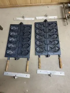 フランス アンティークワッフル メーカー 焼き器 キャストアイロン 100