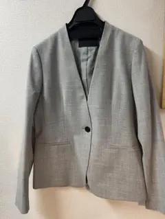 ICB ノーカラージャケット グレー