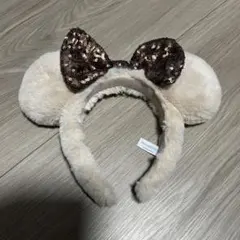 ミニーカチューシャ ディズニー ブラウン もこもこ