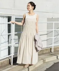 【WEB限定】FREAK'S STORE★インドボイルティアードキャミワンピース