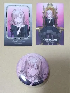 ダンガンロンパ 七海千秋 15周年記念展 およ 玉座 缶バッジ アクリル