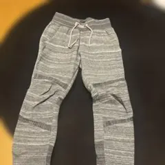 グレー ストライプ ジョガーパンツ XXS