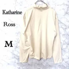 Katharine Ross ハーフジップ ハイネックカットソー ベージュ長袖のサムネイル