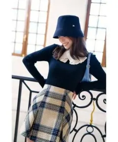 SNIDEL ロービングチェックスカート