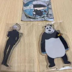 劇場版呪術廻戦 アクリルスタンドキーホルダー ホログラム缶バッジ 五条悟 パンダ
